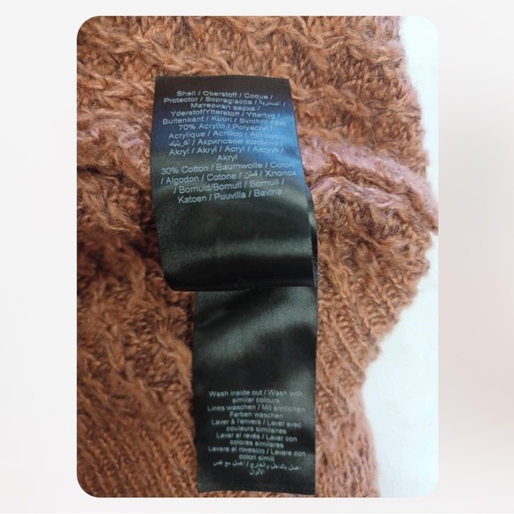 Ichi Textured  Knit Sweater Light Mahogany Colour Size XXL - Picture 13 of 14